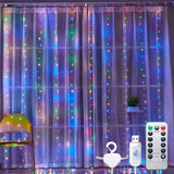 100/200/300 LED Curtain String Light Flash Fairy Garland Christmas Decorations for Home Bedroom Ornament 2022 Happy New