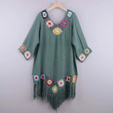 Dress For Summer The Beach Cover Up 2021 Bathroom Outlet Ins Web Languid Lazy Flower Smock Print Polyester Swimsuit