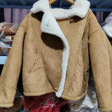 Women's Fashion For Autumn And Winter 2025 Loose Warm Retro Lamb Wool Coat