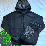 Swie Swie Swie Two-Sleeve Y2k Embroidered Super Dalian Hoodie Sweatpants