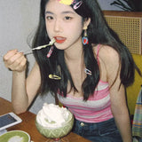 90s Striped Crop Cami Top-Outfit