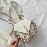 Chain Tassel Women's Bag Summer PU Leather Shoulder Bag Fashion Pearl Lace Crossbody Bags for Womn 2022 Luxury Design