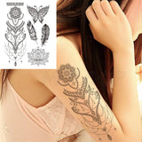 Temporary Tattoo Stickers Rose Sapphire Red Flower Fake Tatto Waterproof Tatoo Back Leg Arm Belly Big Size for Women Men