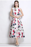 Tea Break Print Slings With Open Shoulder Dress Female Summer Sexy Hot Girl Holiday Beautiful