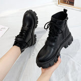 2021 New Fashion Winter Women Boots Warmth Platform Ankle Boots Ankle Women Casual Booties Round Toe Women's Shoes Botas