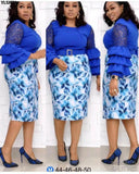 Size African Dresses For Women Dashiki Print African Clothes Ankara Dresses Elegant Ladies Dress Clothing Robe Africaine-Outfit