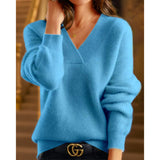 Version Of The New Soft-Mascued Knitting Coat On The Head Of The Lazy Windy Loose Sweater Coat Women's Large Size Autumn And Winter