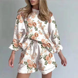 Tie Dye Sets Women Casual Two Pieces Short Sleeve T Shirts And High Waist Short Pants Solid Outfits Streetwear