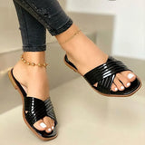 Women Slippers Beach Summer Shoes Women Slip on Bling Gold Flat Slides 2021 New Outdoor Shoes Female Casual Sandals Plus