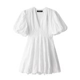 Women's Clothing 2025 Summer New Women's Embroidered Fluffy Dress
