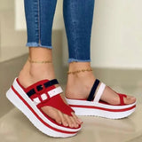 Summer Women Sandals Platform Peep Toe Sandals Slippers Ladies Beach Casual Sandales Buckle Chunky Slides for