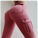 Fashion Solid Color Legging Sexy Small Foot Trousers Women's High Waist Fitness