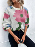 Autumn And Winter Round Collar Long Sleeve Knitted Fashion Tie With A Casual Jacket Sweater