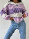 And Winter Long-Sleeved Jacket Sweater Casual Loose Lazy Wind Knitting Top