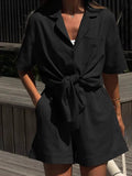 Summer Women's Wears Clip With Short Sleeve Shorts Fashion Casual Set
