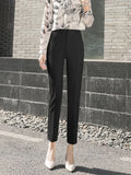 Ladies Suits Harem Pants High Waist Professional Overalls Formal Dress Nine Points Womens Pants Cargo Pants Women-Outfit