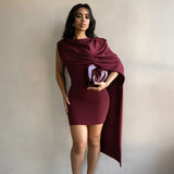Bare Back One-Word Collar Sleeveless Jumpsuit Folded Three-Point Jumpsuit