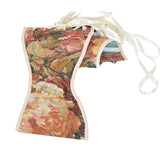 New Oil Painting Rich And Expensive Peony Flower Short Girded Waist 16Cm3 Buckle Fish Bone Support Waist Seal Lolita Waist