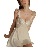 Pajamas Women's Spring And Autumn 2025 New High-End Autumn And Winter Gold Velvet With Chest Cushions In One Sling
