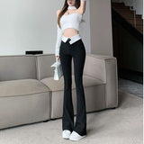 Pants Women Autumn Winter Vintage Casual Korean Style Fashion Chic Student Elasticity Streetwear Female Ulzzang All-match-Outfit