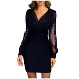 Dress Women Sequins Sexy Summer Dress Female Retro Elegant Party Mini Dresses Casual Elegant Dresses sukienki