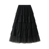 Skirt Half Dress Women's Summer 2025 New High-Rise Thin Sand Skirt High-End Yarn Skirt