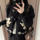 Waterproof Velvet Round Collar Knitted Sweater For Autumn And Winter