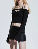 Halter Solid Short Vest and Cape 2 Pieces