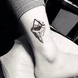 Tattoo Sticker Pine Tree Christmas Plant Black Hand Body Art Water Transfer Temporary Fake Tatto Flash Tatoo for Kid Girl