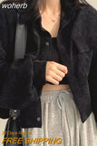 Corduroy Shirt for Woman Elegant Chic Woman Shirt Double Pocket Shirt Coat Autumn and Winter 2023 New Casual Jacket Korean-Outfit
