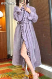 Robes Women Winter Thick Warm Midi Home Sleepwear Cozy Night Sexy Clothing Korean Fashion Tender Ropa Mujer Casual New-Outfit