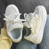 Thick-Soled Shoes Women 2025 Autumn New Student Running Sneakers Dopamine Casual Shoes