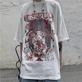 Gray T Shirt Loose Summer Oversize T Shirt Women Harajuku Punk Short Sleeves T-shirts Tops Tee Hip Hop T-Shirt for