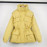 Large Natural Raccoon Fur Hooded Winter Jacket 90% White Duck Down Coat Women Puffer Fluffy Parkas With Belt Snow