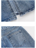Women Spring Summer Split Denim Pencil Skirt Elegant Casual High Waist Mid-length Hip Skirt QT2015-Outfit