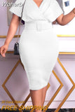 Summer Bodycon Dress African Dresses for Women 2023 Daily Elegant Bandage Robe Africaine Femme African Clothes With Belt-Outfit
