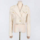 Woherb Temperament Socialite Wind Two Sets Of 2024 Spring / Summer New Fashion Short Jacket Tassel Edge Skirt Suit Female-Outfit