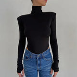 Long Sleeve Elegant High Cut Bodysuit 2020 Women Winter Fall Clothes Backless Sexy Club Outfits Party One piece Body-Outfit