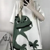 Gray T Shirt Loose Summer Oversize T Shirt Women Harajuku Punk Short Sleeves T-shirts Tops Tee Hip Hop T-Shirt for