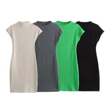 New Stretch Slim Knitted Mini Dress 5039644-Outfit