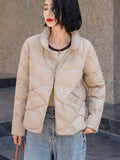 90% White Duck Down Jacket Women Ultra Light Down Coat Casual Loose Stand-Up Collar Clothes Waterproof Windproof