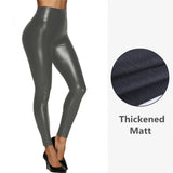 High Waist Leather Stretch Hip Bright
