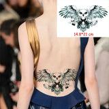 Waterproof Temporary Tattoo Sticker Totem Line Black Classical Tatoo Body Art Arm Leg Fake Tattoos Women/Men Girl 14.8*21
