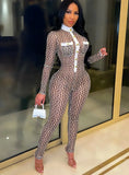 Print Sexy Long Sleeve Bodycon Party