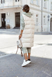 Single-Breasted Top Casual Fashion Mid-Length Autumn Winter Ladies Solid Color Polo Collar Slim Fit Vest Coat Sleeveless-Outfit