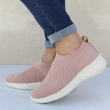 Women Flats Shoes Plus Size 43 Breathable Mesh Platform Sneakers Women Slip on Soft Ladies Casual Shoes Woman Knit Sock