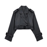 New Women's Short Cut Wind Coat Jacket Jacket Female
