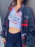 Kliou Aesthetic Graphic Cyber Y2k Streetwear Women Chic Sleeveless Activity Tank Tops 2021 Harajuku Skinny Crop Tops