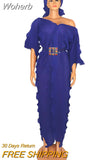 Colors African Dresses for Women Pleat Africa Dress African Clothes Fashion Long Maxi Evening Party Dress Robe Africaine Femme-Outfit