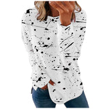 Harajuku Women's T Shirts Tie-dye Printing Plus Size Women Clothing O-neck Long Sleeve Tees Shirts Moletom